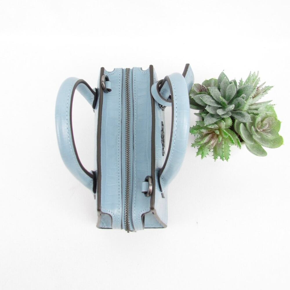 NWT Coach Crocodile Embossed Andrea Mini Carryall Bag - Picture 6 of 8